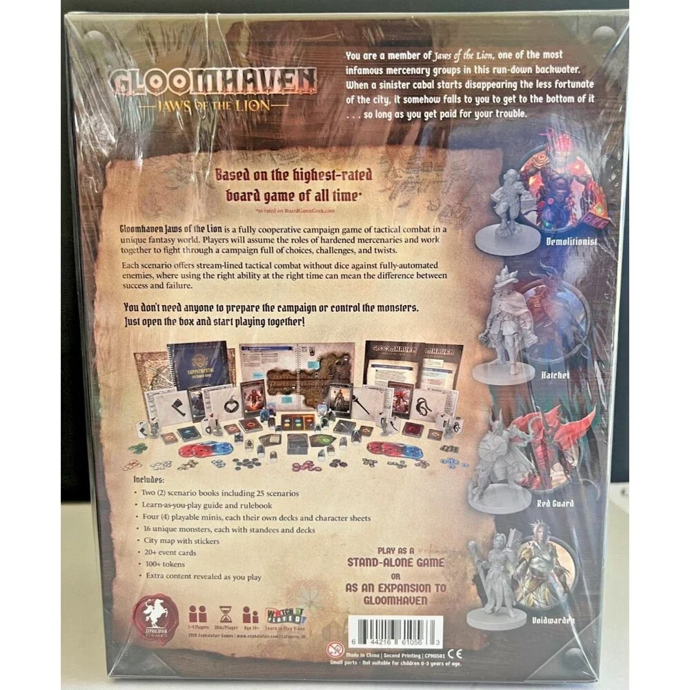 Gloomhaven Jaws of the Lion Standalone Campaign Adventure NEW SEALED